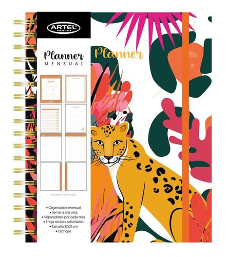 Planner 12 Meses Selva 17 X 21cm