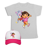 Dora La Exploradora Camiseta + Gorra  Combo Para Niñas