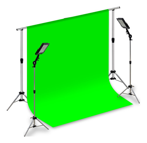 Suporte Fundo Infinito 3x3 Com Tecido Chroma Key 3x3 