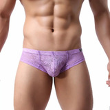 Lenceria Brief  Cachetero De Encaje Suave Para Hombre