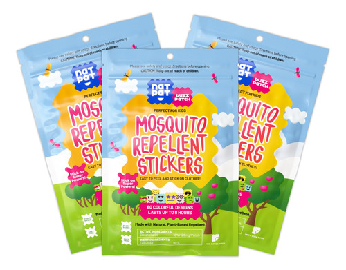 Natpat Buzz Patch - Calcomanias De Parche De Mosquitos Para