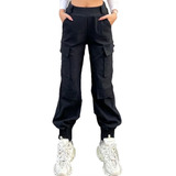 Pantalones Pants Jogger Mujer Deportivos Negro Ropa C