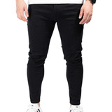 Pantalón Super Skinny Fit Basic Gabardina Stretch De Hombre