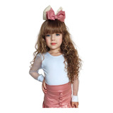 Bory Infantil Blusa Manga Bufante Em Tule Moda Bloguerinha