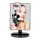 Espejo De Maquillaje Con Tocador Iluminado Grande (modelo X-