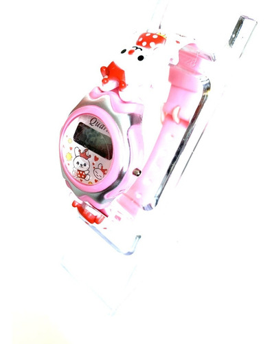 Reloj De Pulso Digital Infantil Rosa Niña Conejito Mod 17