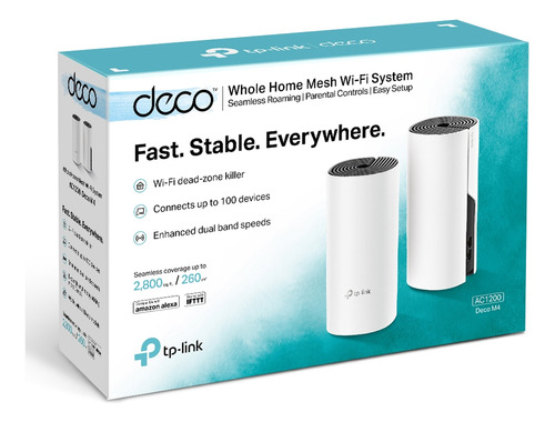 Tp-link Deco M4 Extensor Wifi Mesh 2 Nodos Puertos Gigabit 