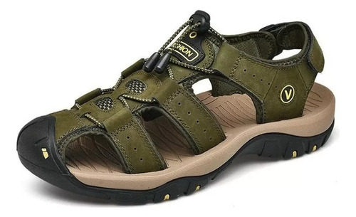 Sandalia Confort Zapatos De Senderismo De Cuero Para Hombre