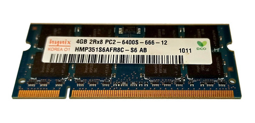 Memoria Ram 4gb 2rx8 Pc2-6400s Ddr2 800mhz Laptop