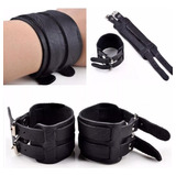 2 Braceletes Pulseira De Couro Preto 2 Fivelas Punk Rock