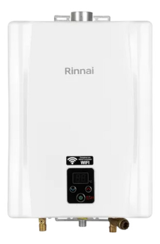 Aquecedor De Agua A Gás Rinnai Digital Gn 21 Litros E211 Cor Branco 127v/220v