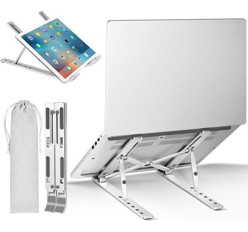 Suporte Notebook Macbook Dobrável Ajustável Escritório Abs