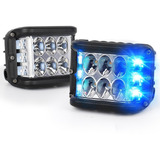 Par De Duallys Lateral Estrobo Ambar Azul Jeep Led