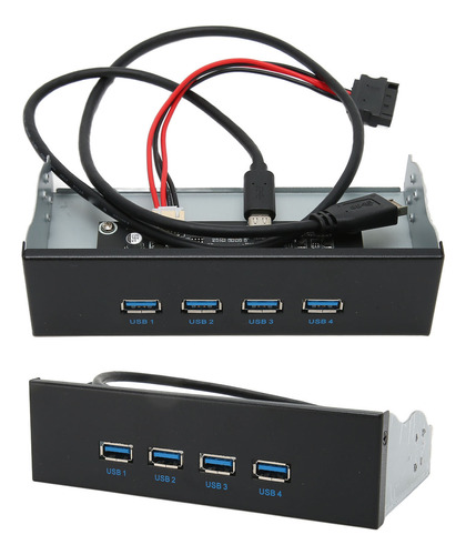 Hub Usb 3.2 Do Painel Frontal, 5,25 Polegadas, 4 Portas, Plu