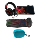 Pack Gamer Maxell Oferta Audifono+teclado+mouse+pad+parlante