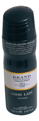 Desodorante Perfume Corporal Brand Collection 200ml Aerossol Fragrância No 126