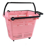 Carrito De Compras Rosado 45l