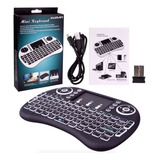 Mini Teclado Controle S/ Fio Touch Led