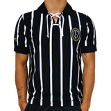 Camisa Corinthians Listrada Preta E Branca Oficial