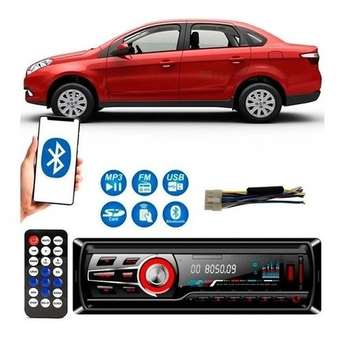 Radio Auto Bluetooth 1 Din Usb Aux Mp3 Sd Ekipofertas