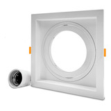 Spot Embutir Recuado Ajustável Quadrado Par30 E27 Biv Cor Branco 110v/220v