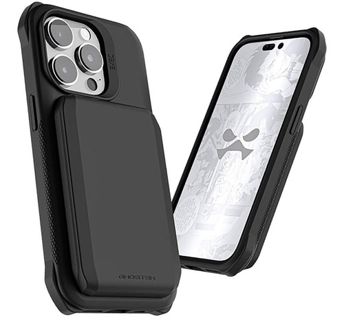 . Funda Ghostek Exec Para iPhone 14 Pro Negra Con Porta 