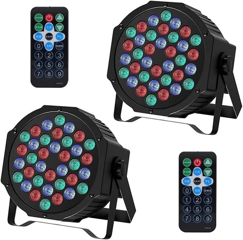 (paquete De 2) Luz Led De 36 Leds Para Dj, Bares Y Discoteca