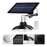 X2 Lámpara Led Solar, Plafón Colgante + Control 120w / R&r