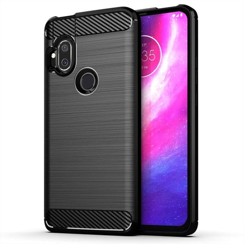 Funda Tpu Carbono Anti Golpe Para Motorola Moto One Hyper 