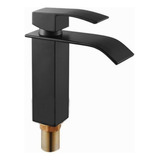 Torneira De Banheiro Ou Lavabo Cascata Misturador Monocomando Preta Fosca Black Matte