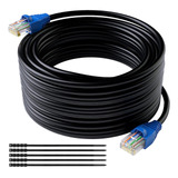 Cable Ethernet Cat5e Para Exteriores De 100 Pies, Cable L...