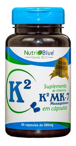 Vitamina K2 Mk 7 Menaquinona 60 Cápsulas Qualidade Avaliada