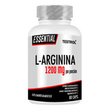 L-arginina 1200 Mg | Testrol | Essential | 60 Caps Sabor Sin Sabor