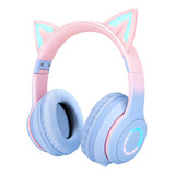 Qearfun Auriculares Bluetooth Niños Con Orejas Gato Niñas Y