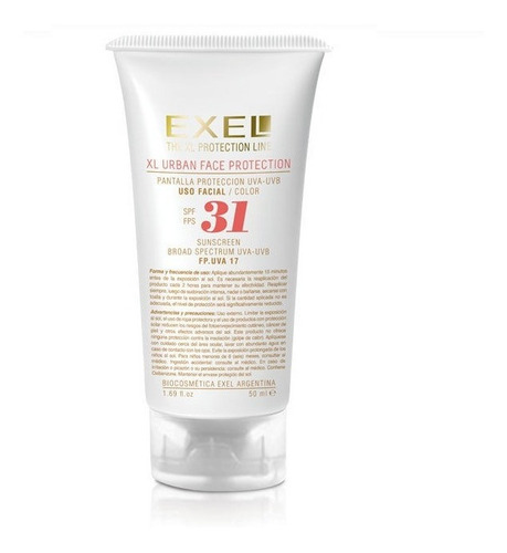 Protector Solar Con Color Facial Factor 31 Fps X 50ml  Exel