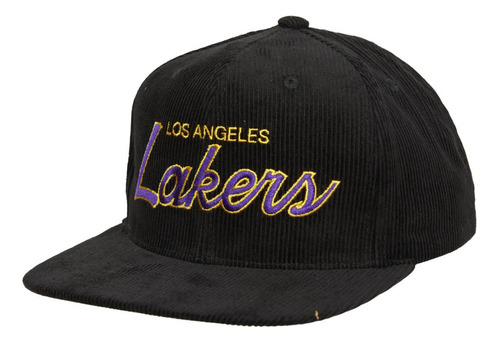 Gorra Mitchell & Ness Los Angeles Lakers Cord Script Basquet