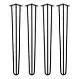 Hairpin Leg 10mm Resistente Para Mesa 90cm Preto 4 Unid. Diy