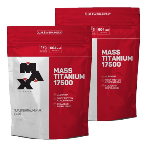 Oferta 2x Mass 17500 Hipercalórico Total 6kg - Max Titanium