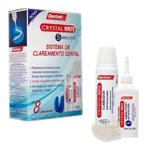 Kit Clareador Caseiro Dental Moldeira C/ Enxaguante Bucal 