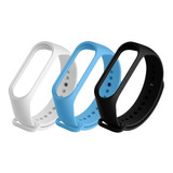 Kit Com 3 Pulseiras De Silicone Xiaomi Mi Band 3 E 4