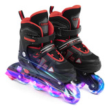 Patines En Línea Iluminados Ajustables Para Niños M