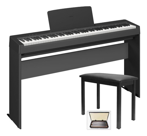 Piano Digital Yamaha P-145 + Estante L-100 Yamaha + Banqueta