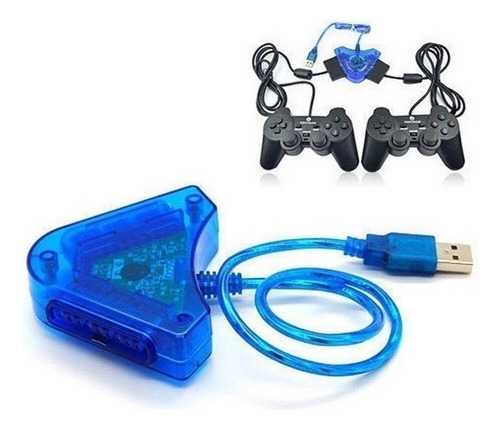 Adaptador Ps2 E Ps1 Usb Duplo Controles Pc E Ps3 Conversor 