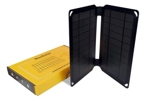 Carregador Solar Portátil Entrada Usb 10w Neosolar 