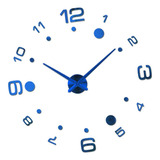 Reloj De Pegatinas De Espejo 3d Azul