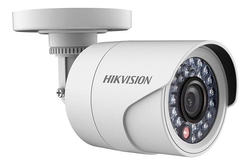 Câmera De Segurança Hikvision Ds-2ce16c0t-irpf(2.8mm) Turbo Hd Com Resolução De 1mp Visão Nocturna Incluída Branca