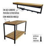 Sapateira De Chão Pequena Com Cabideiro Industrial Preto