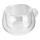 Taza De Café De Doble Capa, 150 Ml, Mango Transparente