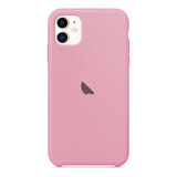 Capinha Capa Silicone Liquid Aveludada C/logo P/iPhone 11