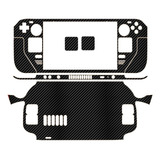 Skin Steam Deck Simil Fibra De Carbono + Protector Touchpad